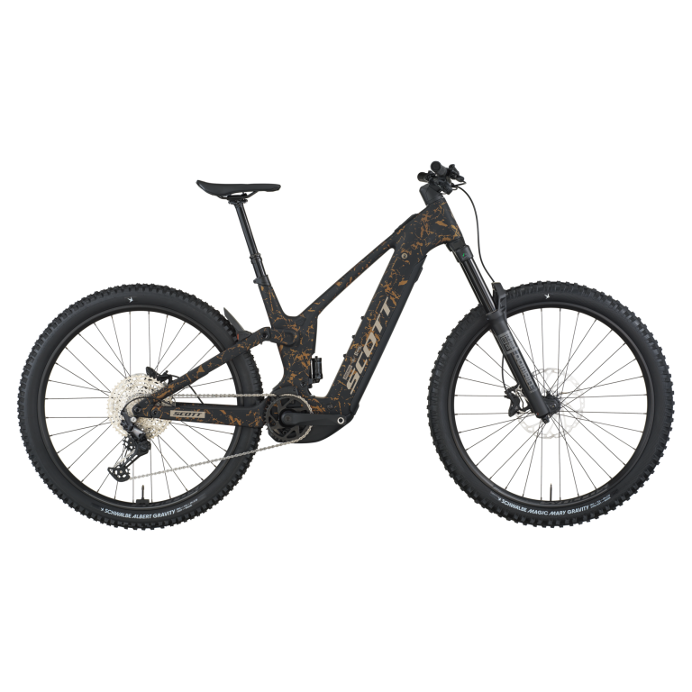 Scott Patron ST 910 2026, VTT électrique d’enduro noir, vue de profil