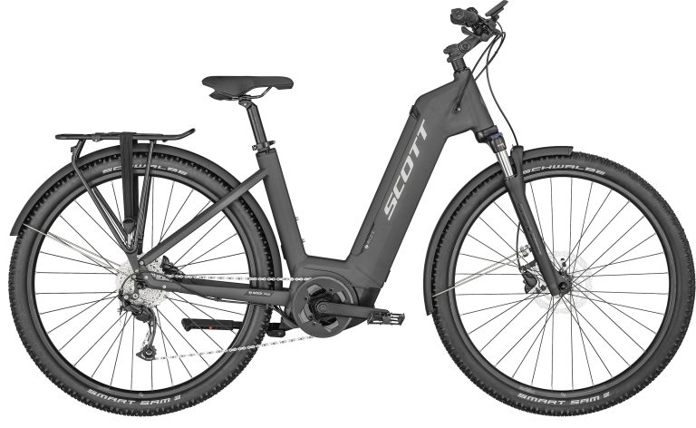 Scott Sub Cross eRIDE 20 Unisex EQ 2024, vélo de trekking électrique à cintre relevé, vue de profil