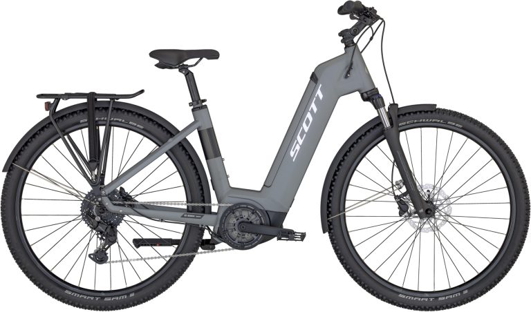 Scott Sub Cross eRIDE 30 Unisex EQ 2024, vélo de trekking électrique à cintre relevé, vue de profil
