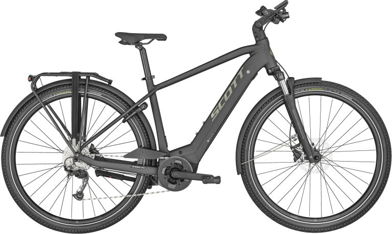 Scott Sub Tour eRIDE 20 Men 2024, vélo de trekking électrique gris anodisé, vue de profil