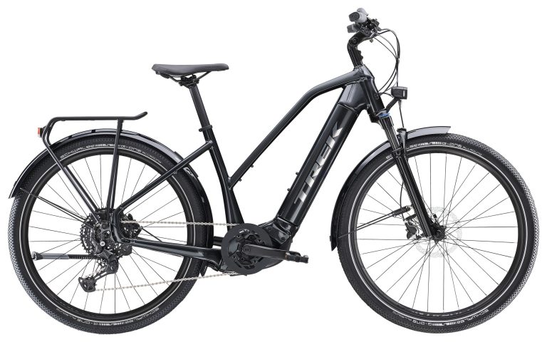 Trek Allant+ 7 2025, vélo de trekking électrique à cadre Stagger, vue de profil