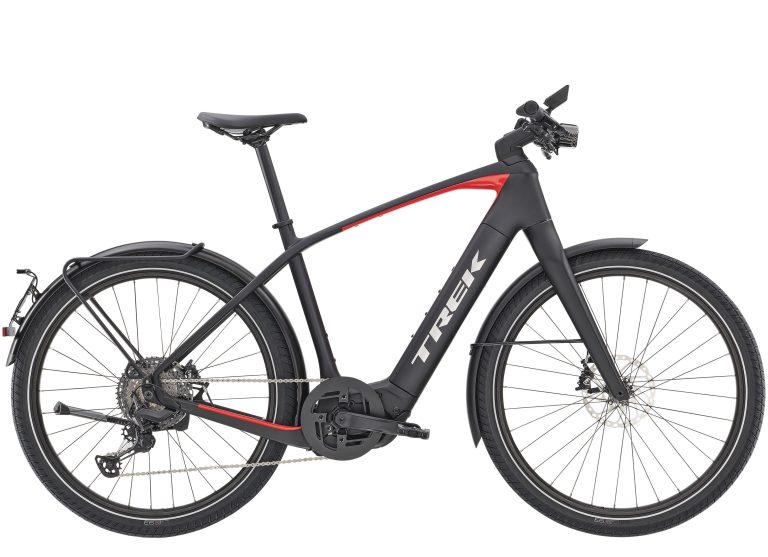 Trek Allant+ 9.9S 2021, speed pedelec à cadre carbone et batterie intégrée, vue de profil