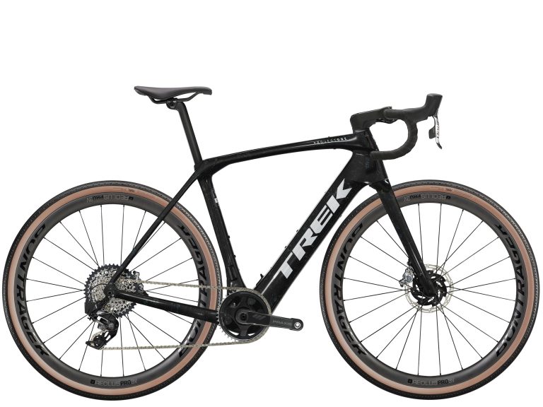 Trek Domane+ SLR 8 AXS 2025, vélo de route électrique carbone, vue de profil