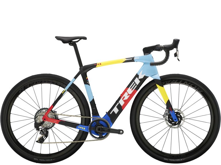 Trek Domane+ SLR 9 AXS 2024, vélo à assistance électrique légère en carbone, vue de profil