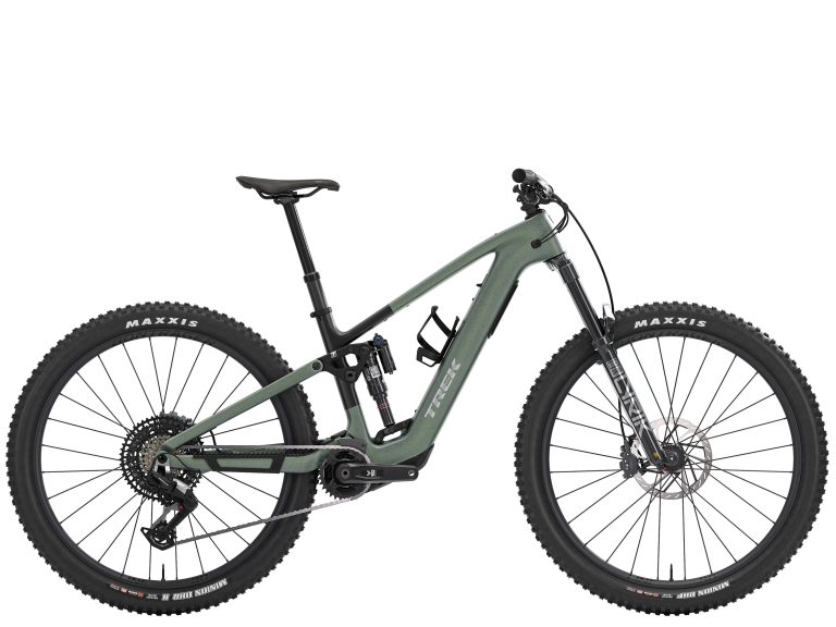 Trek Fuel+ EX 9.8 GX AXS Gen 2 2026, VTT électrique tout-suspendu carbone, vue de profil
