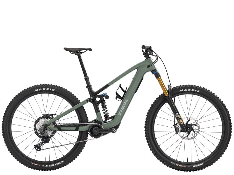 Trek Fuel+ LX 9.8 XT, VTT électrique d’enduro carbone à groupe Shimano XT, vue de profil