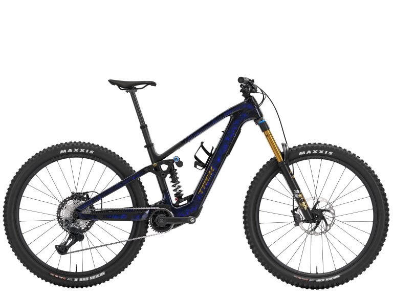 Trek Fuel+ LX 9.8 XT Di2, VTT électrique d’enduro carbone à transmission Di2, vue de profil