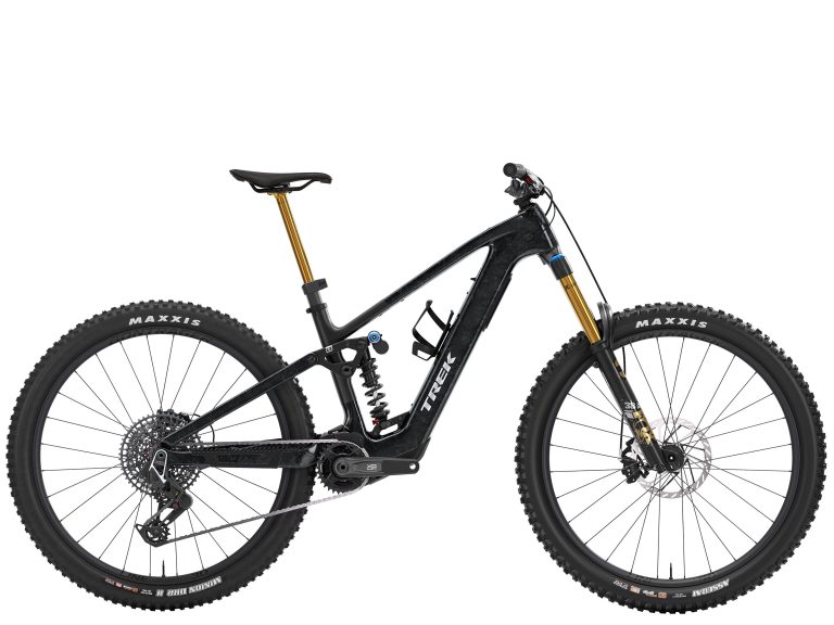 Trek Fuel+ LX 9.9 X0 AXS, VTT électrique d’enduro carbone à roues Line Pro 30, vue de profil