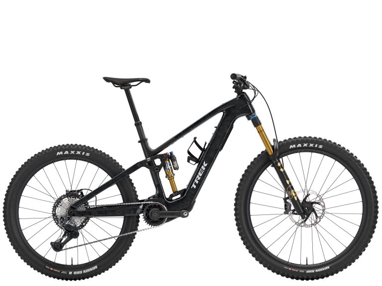Trek Fuel+ MX 9.8 XT Di2, VTT électrique carbone à roues mixtes et transmission Di2, vue de profil
