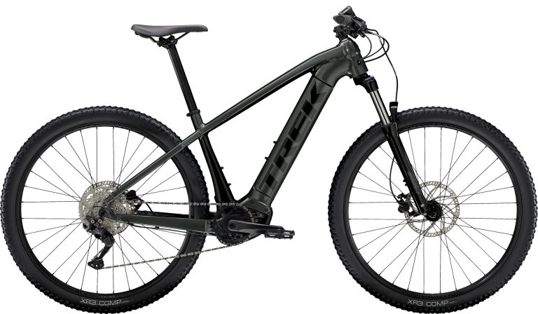 Trek Powerfly 4 2022, VTT électrique semi-rigide à moteur Bosch et batterie intégrée, vue de profil