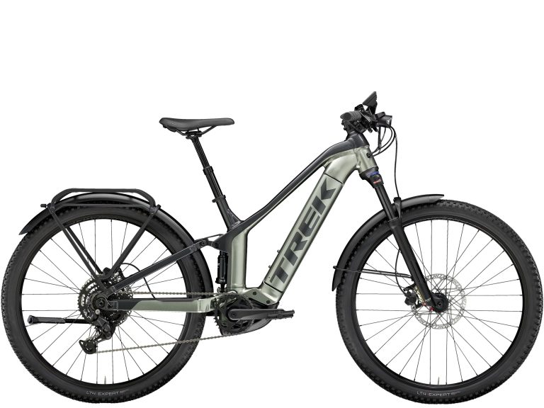 Trek Powerfly FS 4 Equipped 2024, VTT électrique tout suspendu à cadre aluminium, vue de profil