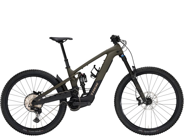 Trek Slash 9.7 SLX/XT 2025, VTT tout suspendu carbone à galet tendeur, vue de profil