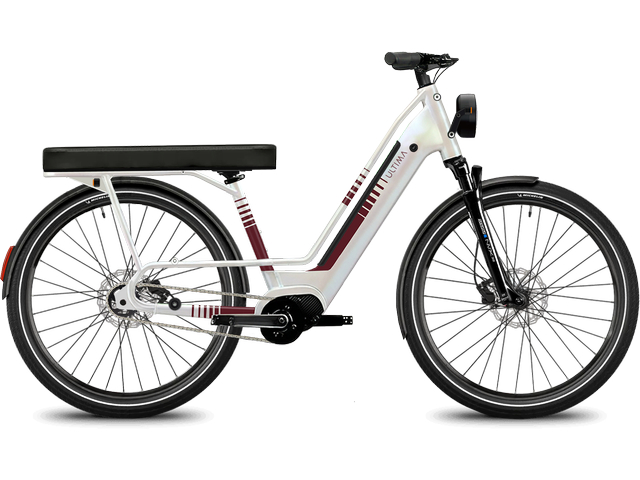 Ultima Essentiel Duo, vélo compact électrique à cadre aluminium et batterie intégrée, vue de profil