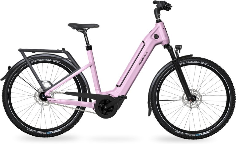 Velo de Ville SEB 290 PRO 2024, vélo de trekking électrique à cadre Wave, vue de profil