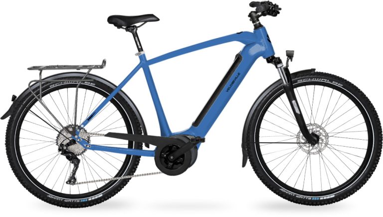 Velo de Ville SEB 890 PURE 2024, vélo de trekking électrique à cadre Diamant, vue de profil