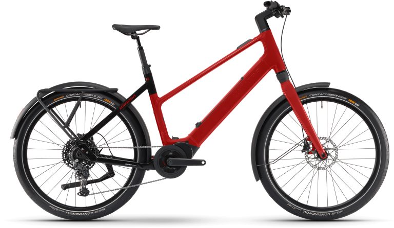 Winora iRide Pure X10 High 2024, vélo de ville électrique à cadre haut aluminium, vue de profil