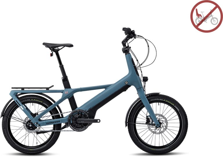 Winora radius Mid 2025, vélo électrique utilitaire à roues de 20 pouces, vue de profil