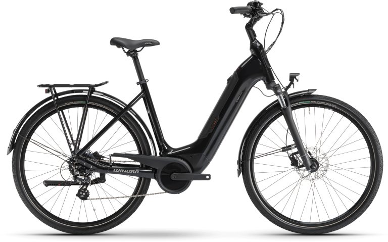 Winora Tria X7 2024 noir mystic, vélo de trekking électrique à cadre bas
