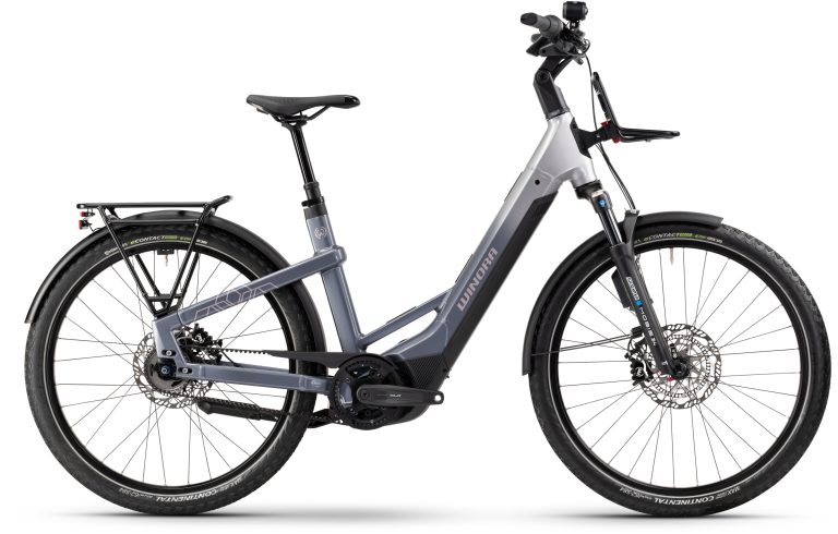 Winora Yakun R5 Pro ABS 2025 coloris haze grey brillant, vélo électrique à cadre bas