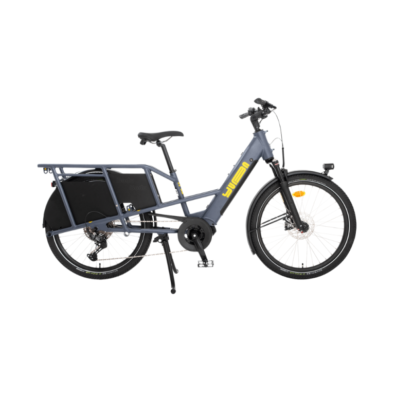 Yuba Boda Boda, vélo cargo électrique compact à roues de 26 pouces, vue de profil