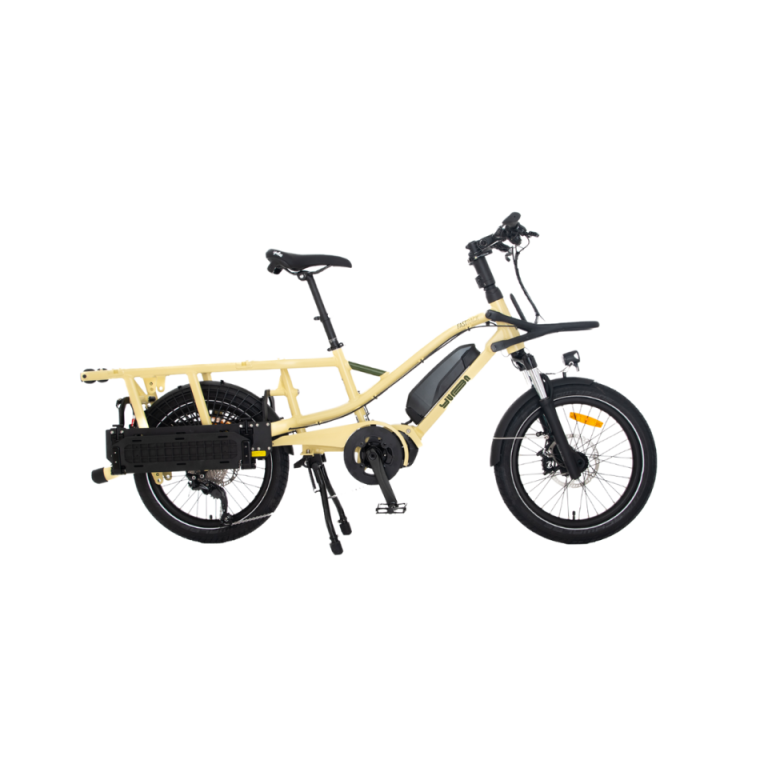 Yuba FastRack, vélo cargo électrique à roues de 20 pouces, vue de profil