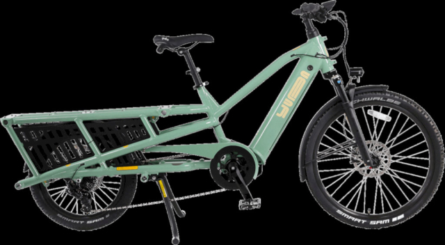 Yuba Spicy Curry+, vélo longtail familial à cadre aluminium et roue arrière de 20 pouces