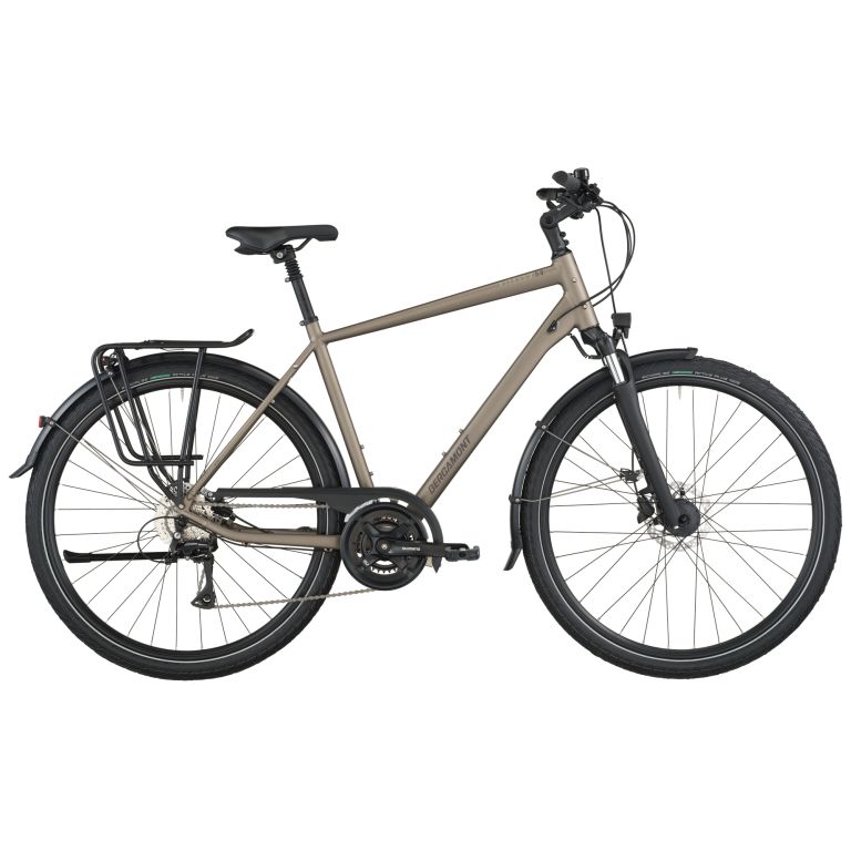 Bergamont Vitess 50 2026, vélo de trekking aluminium coloris warm silver, vue de profil