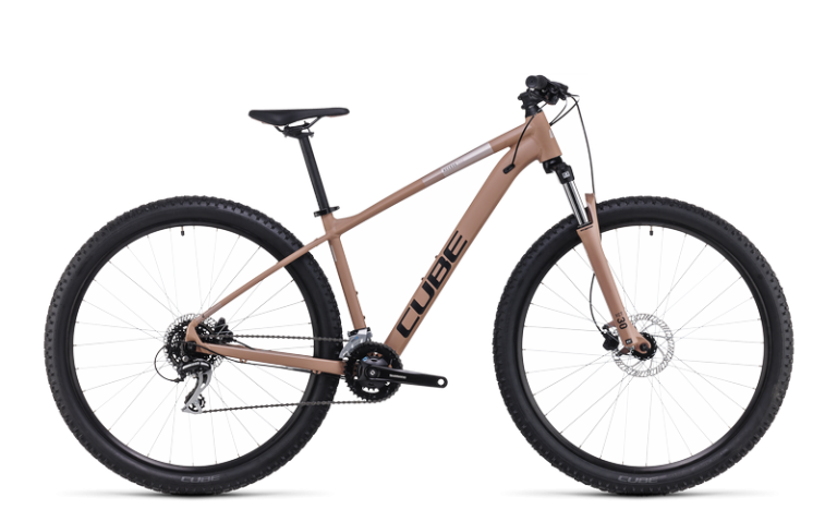 Cube Access WS EAZ 2024, VTT semi-rigide femme à cadre aluminium, vue de profil