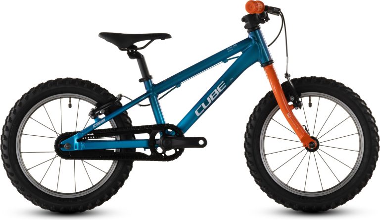 Cube Acid 160 actionteam 2026, vélo enfant à cadre aluminium et transmission à vitesse unique, vue de profil