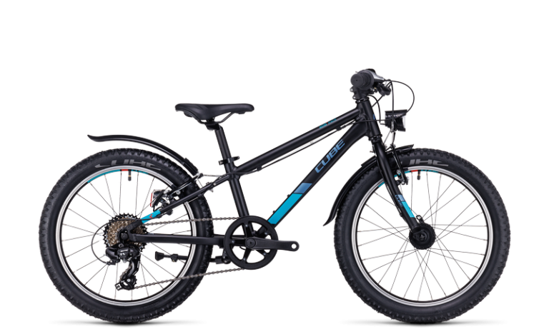 Cube Acid 200 Allroad 2024, vélo enfant 20 pouces équipé à cadre aluminium, vue de profil