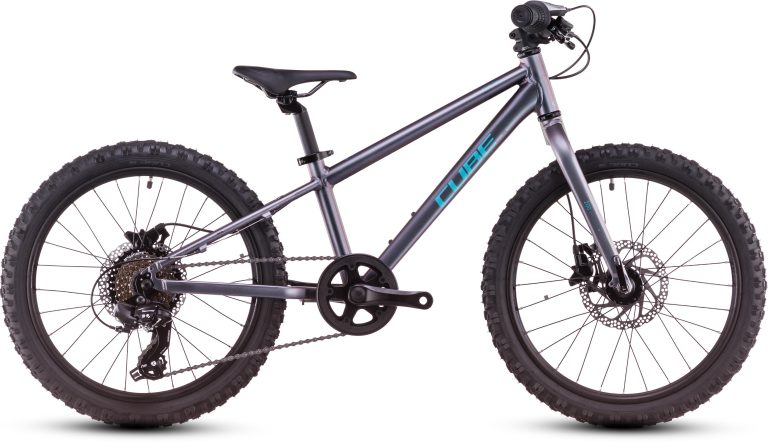 Cube Acid 200 Disc 2025, vélo enfant 20 pouces à freins à disque et cadre aluminium, vue de profil