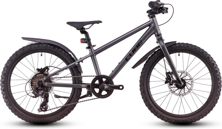 Cube Acid 200 Disc Allroad 2025, vélo enfant 20 pouces à freins à disque, vue de profil