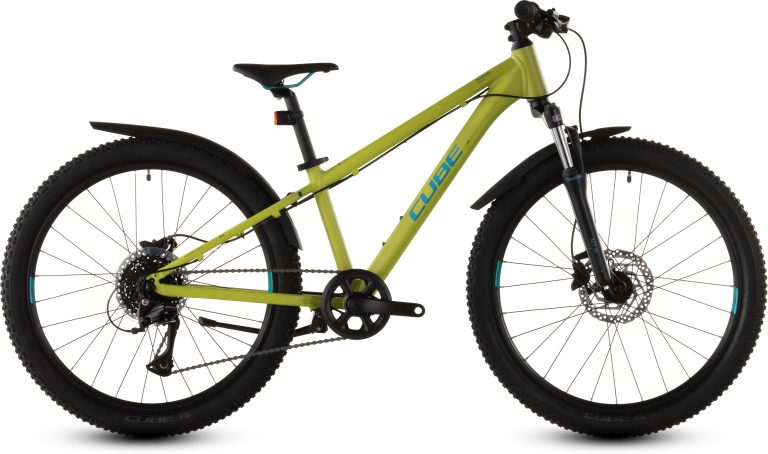 Cube Acid 240 Disc FE, vélo enfant à fourche suspendue et freins à disque, vue de profil