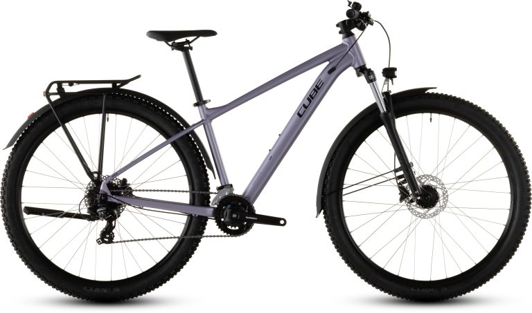 Cube Aim ONE FE 2026, VTT semi-rigide sans assistance équipé, vue de profil