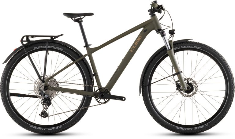 Cube Aim SLX FE 2026, VTT semi-rigide en aluminium à fourche suspendue, vue de profil