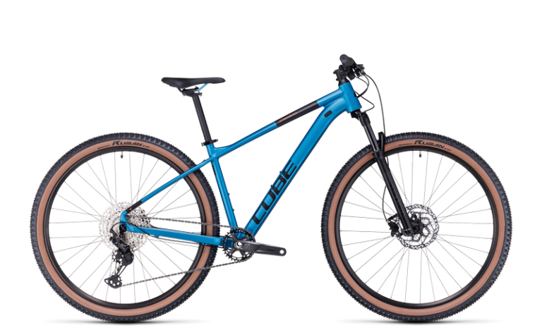 Cube Attention SLX 2024, VTT semi-rigide coloris sea´n´orange, vue de profil
