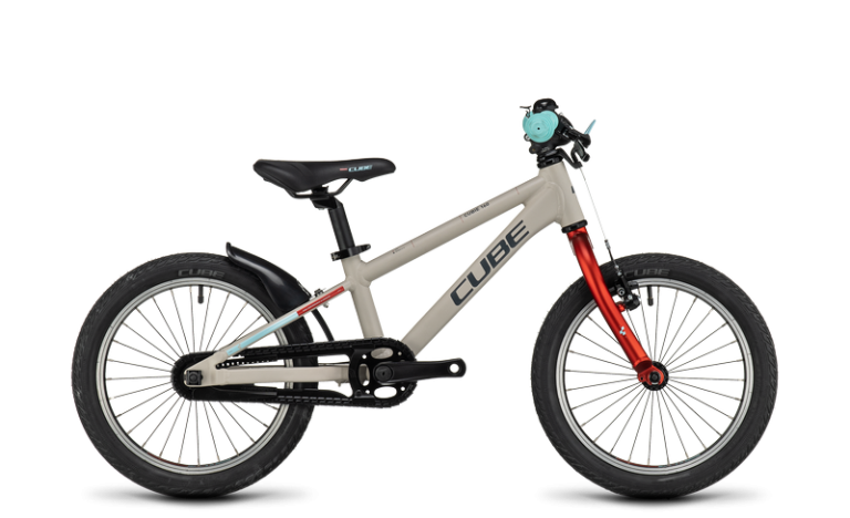 Cube Cubie 160 RT 2024, vélo enfant 16 pouces coloris grey´n´red, vue de profil