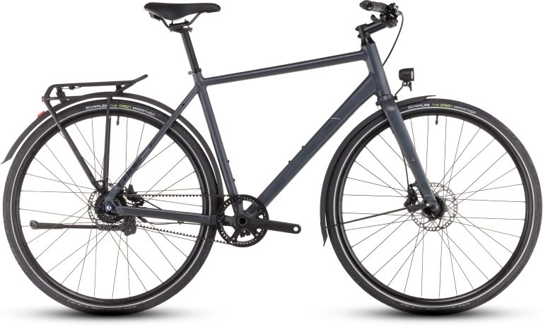 Cube Editor SLX FE 2025, vélo urbain à cadre aluminium et moyeu à vitesses intégrées, vue de profil