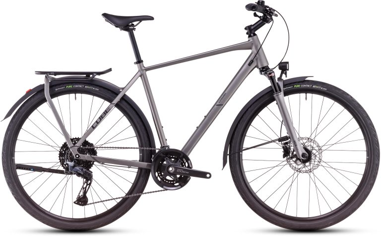 Cube Kathmandu EXC 2025, vélo de trekking aluminium à porte-bagage intégré, vue de profil