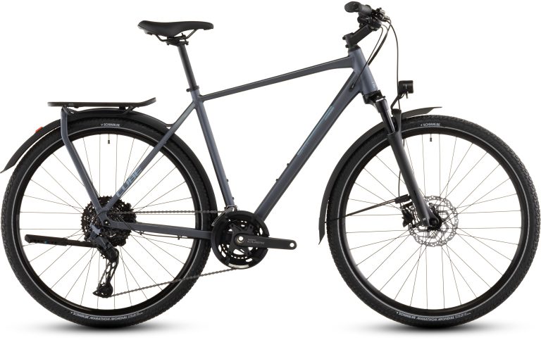 Cube Kathmandu EXC 2026, vélo de trekking aluminium à porte-bagage intégré, vue de profil