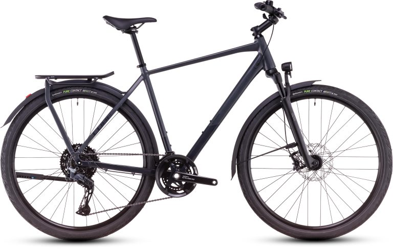 Cube Kathmandu SLX 2025, vélo de trekking à porte-bagages intégré, vue de profil