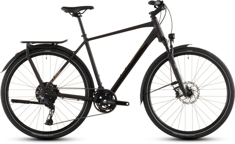 Cube Kathmandu SLX 2026, vélo de trekking en aluminium à porte-bagage intégré, vue de profil