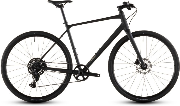 Cube Nulane Pro 2026, vélo à cintre plat et pneus de gravel, vue de profil