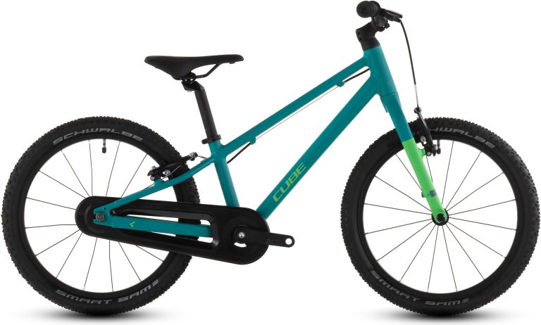 Cube Numove 180 2026, vélo enfant 18 pouces à cadre aluminium, vue de profil