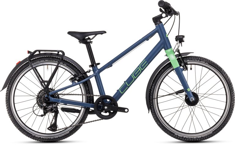 Cube Numove 200 Street, vélo enfant 20 pouces à cadre aluminium, coloris navalblue´n´apple, vue de profil
