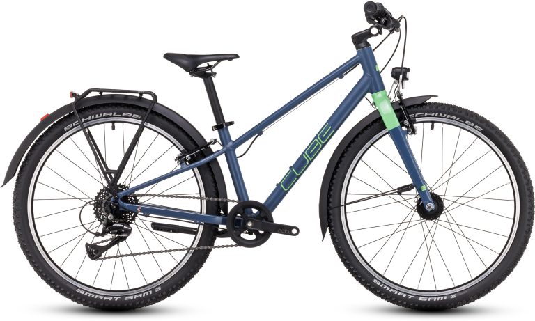 Cube Numove 240 Street, vélo enfant 24 pouces à cadre aluminium, coloris navalblue´n´apple, vue de profil
