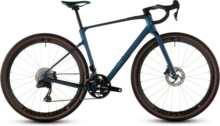 Cube Nuroad C:62 Race 2026, gravel carbone à roues carbone, vue de profil