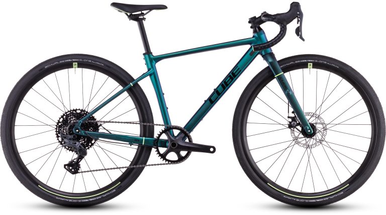 Cube Nuroad Rookie 2025, gravel de petite taille à cadre aluminium, vue de profil
