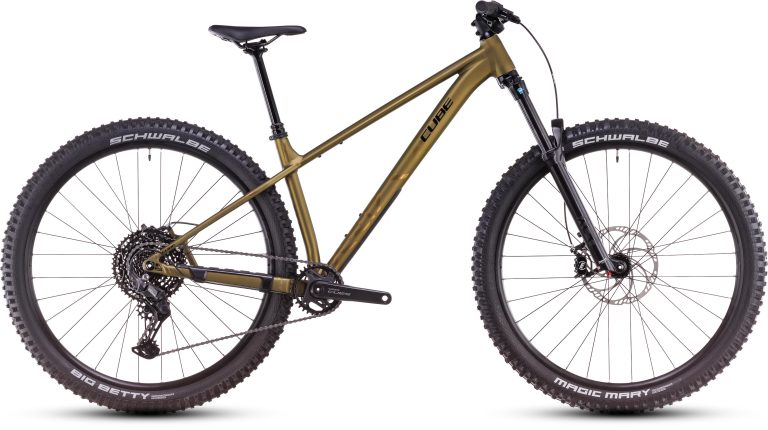 Cube Reaction TM ONE 2025, VTT semi-rigide aluminium de trail, vue de profil