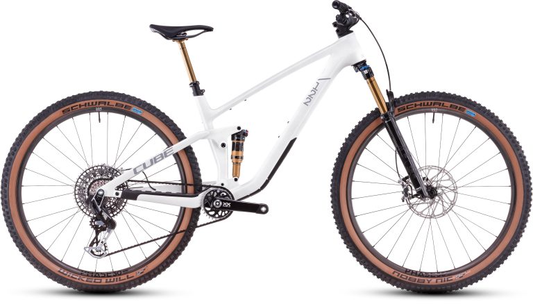 Cube Stereo ONE22 C:62 SLT 29 (2025), VTT tout-suspendu carbone de trail, vue de profil